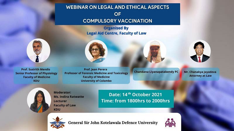 Webinar on Legal and Ethical Aspects of Compulsory Vaccination